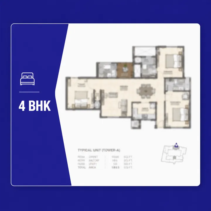 4 BHK Villa floor plan reference at Purva Jigani - 2,700 sq ft